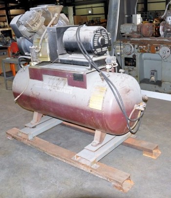 1985 ATLAS COPCO MODEL LT 11, 15-HP Horizontal Tank Mounted Air Compressor