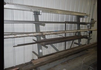 Lot-Aluminum and Steel Stock on (3) Racks, (Racks Not Included)