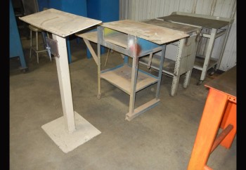 Lot-(4) Steel Stands in (1) Row