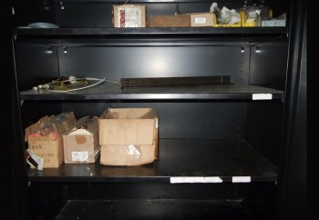 2-Door Supply Cabinet with Contents