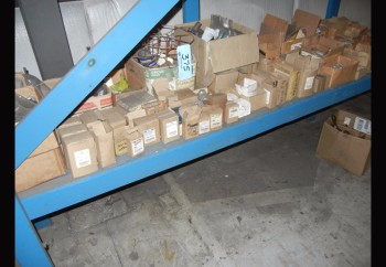 Lot-Nut and Bolt Hardware on (1) Section Shelving (Shelving not included)