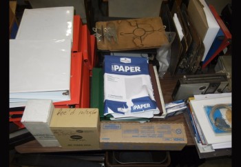 Lot-Office Supplies On/Under (1) Table (Table not included)