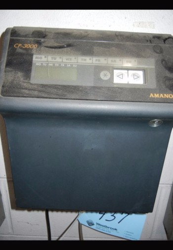 AMANO MODEL CP-3000, Time Clock with Racks