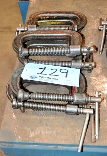 Lot-(9) 4\' C-Clamps in (3) Stacks