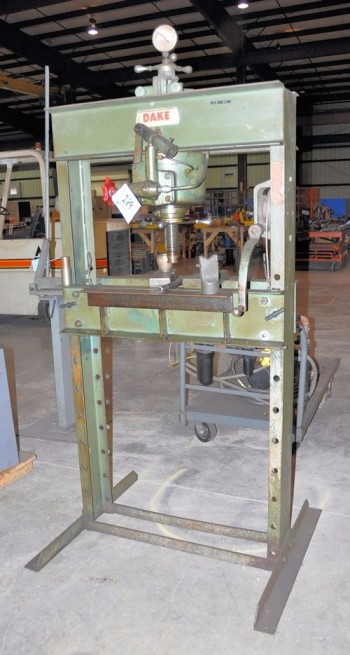 DAKE MODEL 50H, 50-Ton Capacity H-Frame Hydraulic Down Acting Shop Press