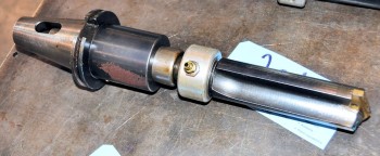 50-Taper Tool Holder with Spade Drill