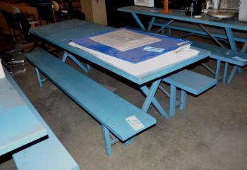 Steel Picnic Table (Contents not included)