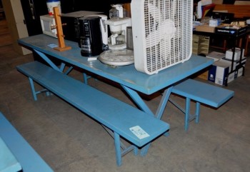 Steel Picnic Table (Contents not included)