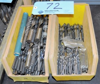 Lot-Straight Shank Drills in (2) Bins