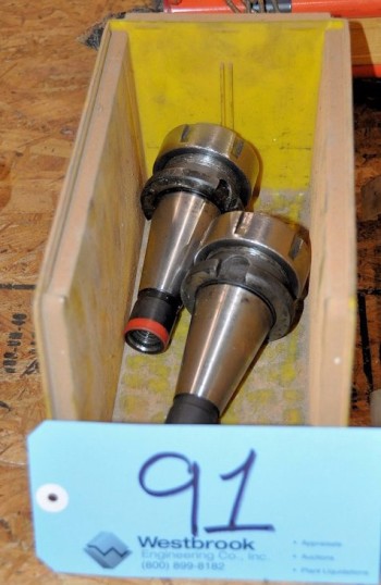 Lot-(2) 40-Taper Tool Holders in (1) Bin