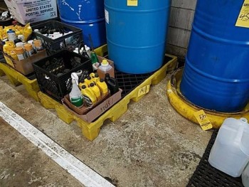 Two barrel liquid collection stations