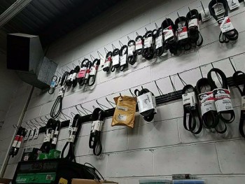 Contents of wall to include Rax belts and also