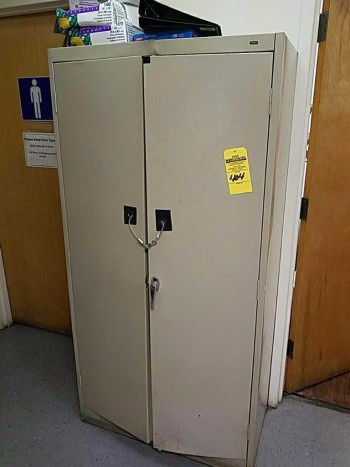 Two door steel cabinet