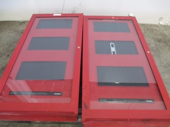 LOT OF 2 SIMPLEX 4120 FIRE ALARM SAFETY CABINET