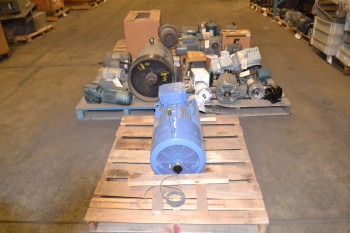 5 PALLETS OF ASSORTED AC MOTORS, 1/15 HP-40 HP