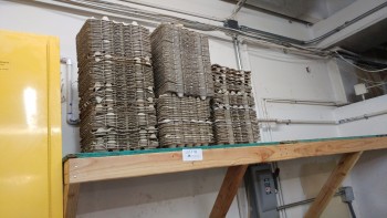 Large assortment of egg cartons