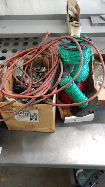 Misc electrical wire, boxes, ect