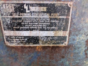 Gorman Rupp Self Priming Centrifugal Pump