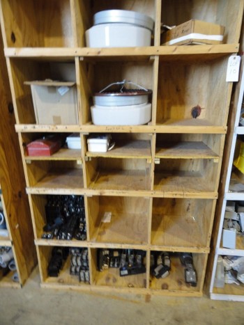 Shelving & Contents: Fuses, Recepticals, Switches, Elec. Boxes, etc.