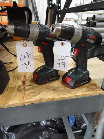 Two Bosch 18v Drills