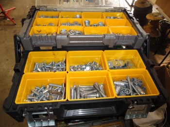 7 organizers of screws, nuts, bolts, washers