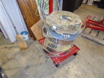 Wire Coil Pack Rack w/wiring spools of: \