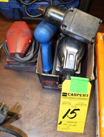 Assorted Tools, Air Sanders, and Drills