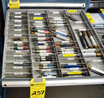 LOT - Assorted Threaded Plug Gauges in 2 Drawers