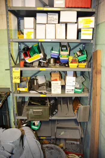 Metal Shelving with Contents