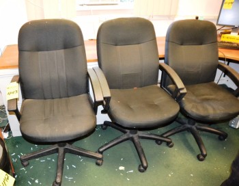 Assorted Black Swivel Chairs