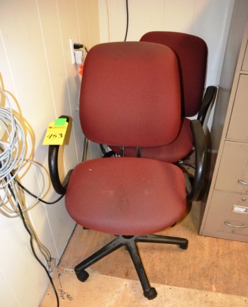 Red Arm Swivel Chairs