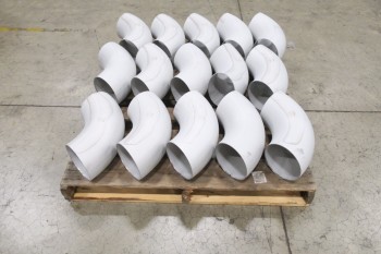 1 PALLET OF 6IN SCH 5S, 316SS, ELBOW PICOR FOOD GRADE PIPE FITTINGS