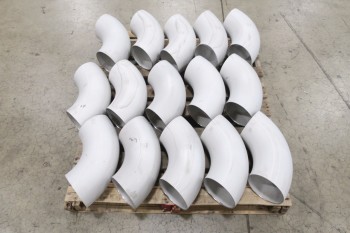 1 PALLET OF 6IN SCH 5S, 316SS, ELBOW PICOR FOOD GRADE PIPE FITTINGS