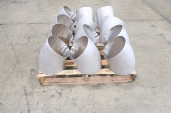 1 PALLET OF 10IN 45 DEG. SCH 5S, 316SS, ELBOW PICOR FOOD GRADE PIPE FITTINGS
