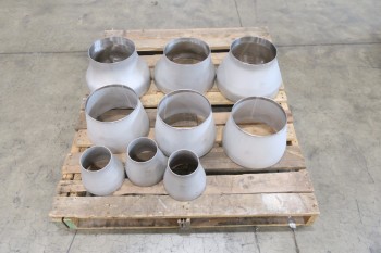 1 PALLET OF ASSORTED PICOR FOOD GRADE PIPE REDUCER FITTINGS, SCH 5S, 316SS