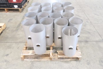 1 PALLET OF 8X2IN PICOR FOOD GRADE PIPE FITTINGS, SCH 5S, 304SS