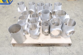 1 PALLET OF ASSORTED 4-WAY PICOR FOOD GRADE PIPE FITTINGS, SCH 5S, 304SS