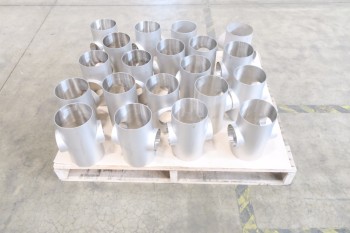 1 PALLET OF 6X4IN PICOR FOOD GRADE PIPE FITTINGS, SCH 5S, 304SS