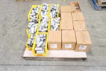 1 PALLET OF 1-1/2X1/2IN PICOR FOOD GRADE PIPE FITTINGS, SCH 5S, 304SS