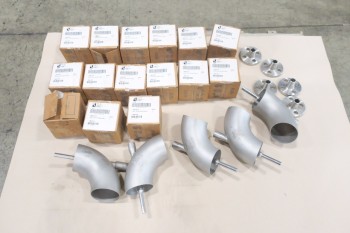1 PALLET OF ASSORTED PICOR FOOD GRADE PIPE FITTINGS, SCH 5S, 304SS