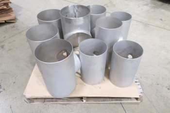 1 PALLET OF ASSORTED 10IN & 12IN PICOR FOOD GRADE PIPE FITTINGS, SCH 5S, 6-MOLY