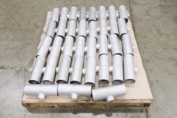 1 PALLET OF 3X2IN PICOR FOOD GRADE PIPE FITTINGS, SCH 5S, 6-MOLY
