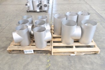 2 PALLETS OF ASSORTED T PICOR FOOD GRADE PIPE FITTINGS, SCH 5S, 6-MOLY