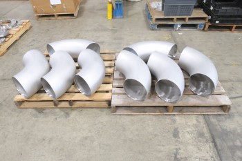 2 PALLETS OF 10IN ELBOW PICOR FOOD GRADE PIPE FITTINGS, SCH 5S, 6-MOLY