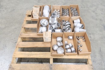 1 PALLET OF ASSORTED PICOR FOOD GRADE PIPE FITTINGS, SCH 5S, 6-MOLY