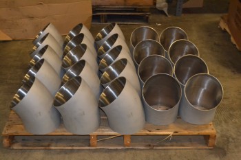 1 PALLET OF 8IN ELBOW PICOR FOOD GRADE PIPE FITTINGS, SCH 5S, 316SS