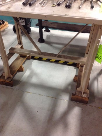 Lot of (7) Various metal & Formica work Benches 5'x28