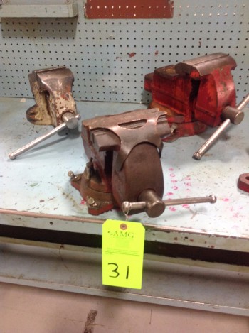 Lot of (6) Various sized bench Vises