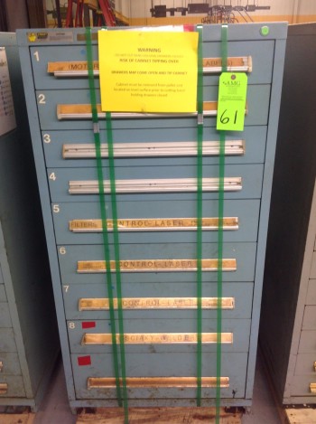 Stanley Vidmar 9 Drawer Tool Cabinet