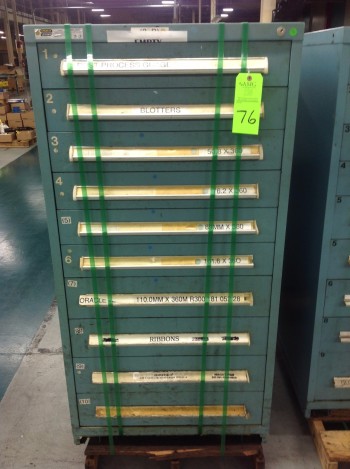Stanley Vidmar 10 Drawer Tool Cabinet